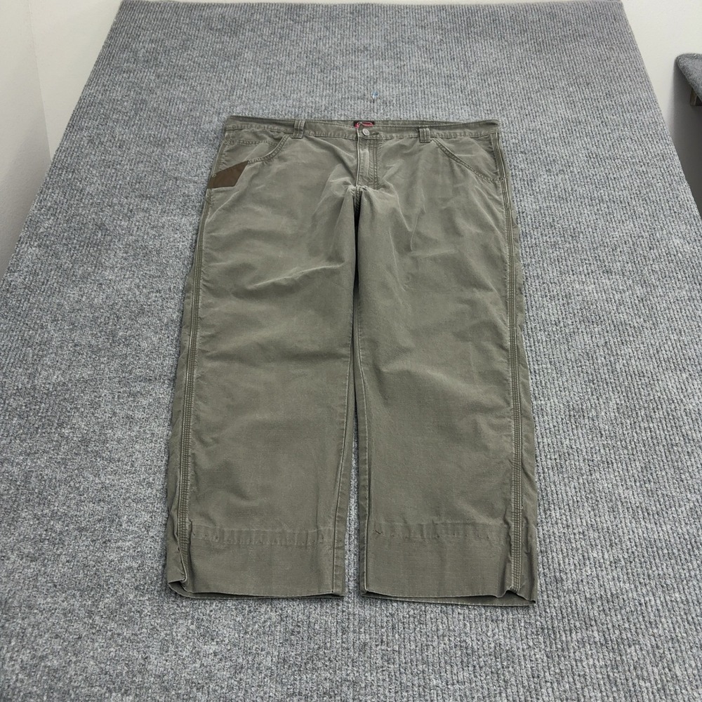 Wrangler Pants Mens 42 Green Cotton Carpenter Utility Workwear Rugged Casual